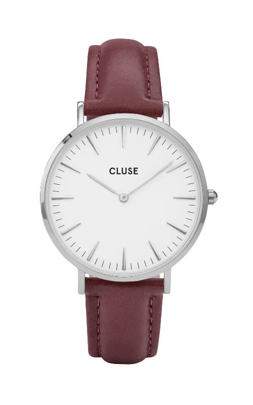 Montre CLUSE La Bohème Silver White-Marsala CL18217 - PRECIOVS