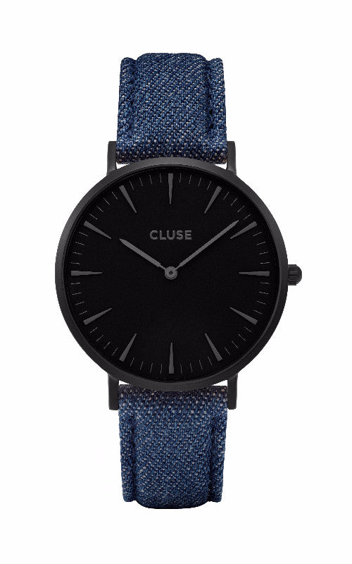 Montre CLUSE La Bohème Full Black/Blue Denim CL18507 - PRECIOVS