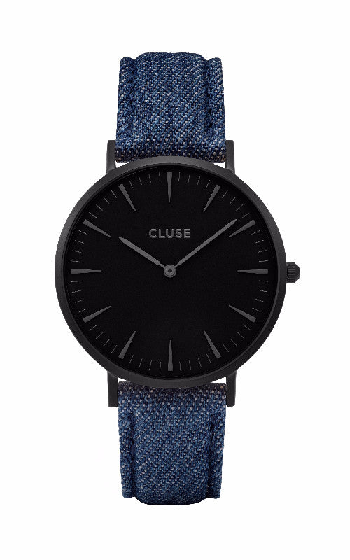 Montre CLUSE La Bohème Full Black/Blue Denim CL18507 - PRECIOVS