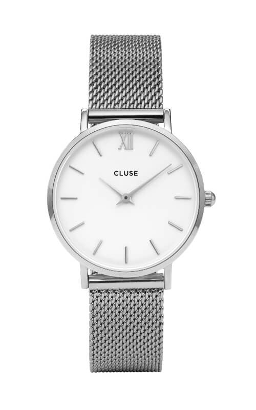 Montre CLUSE Minuit Mesh Silver/White CW0101203002 - PRECIOVS