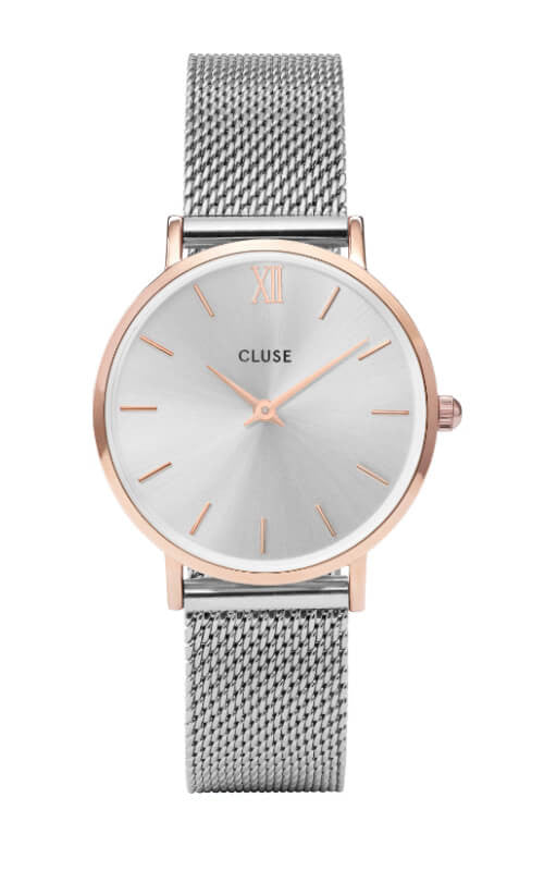 Montre CLUSE Minuit Mesh Rose Gold/Silver CL30025 - PRECIOVS