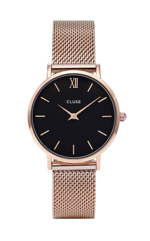Montre CLUSE Minuit Mesh Rose Gold/Black CW0101203003 - PRECIOVS