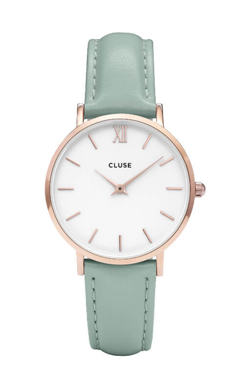 Montre Cluse Minuit Rose Gold White/Pastel Mint CL30017 - PRECIOVS