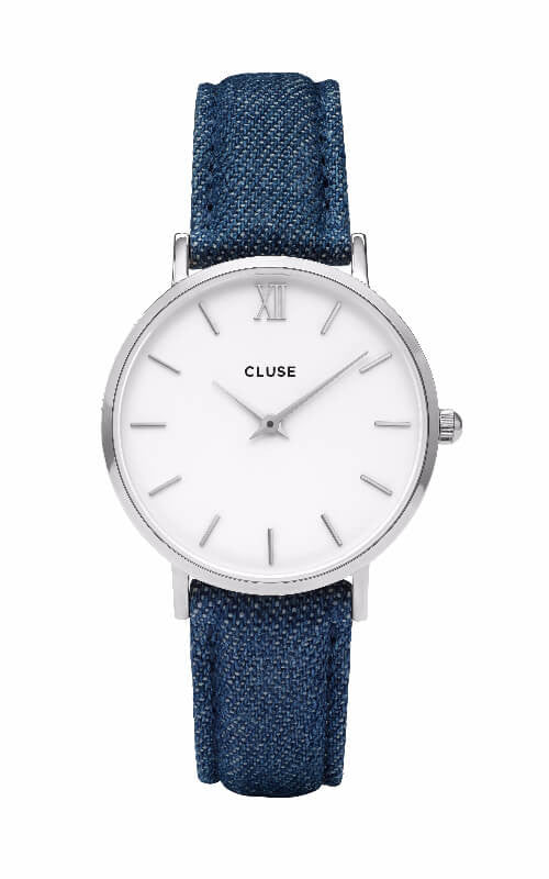 Montre CLUSE Minuit Silver White/Blue Denim CL30030 - PRECIOVS