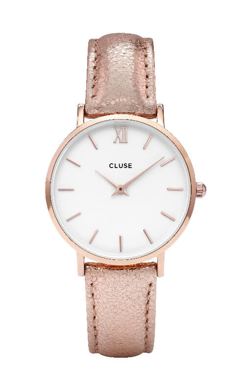 Montre CLUSE Minuit Rose Gold White/Rose Gold Metallic CL30038 - PRECIOVS