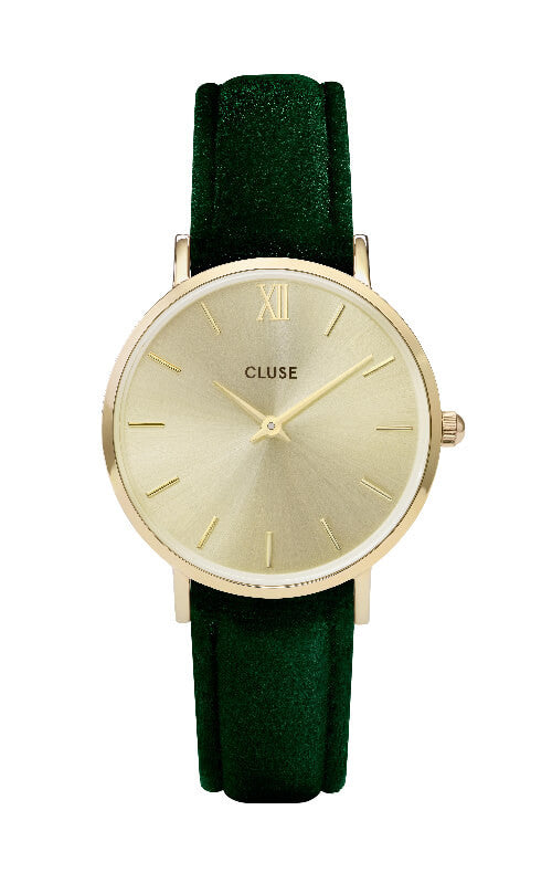 Montre CLUSE Minuit Gold Green Velvet CL30040 - PRECIOVS