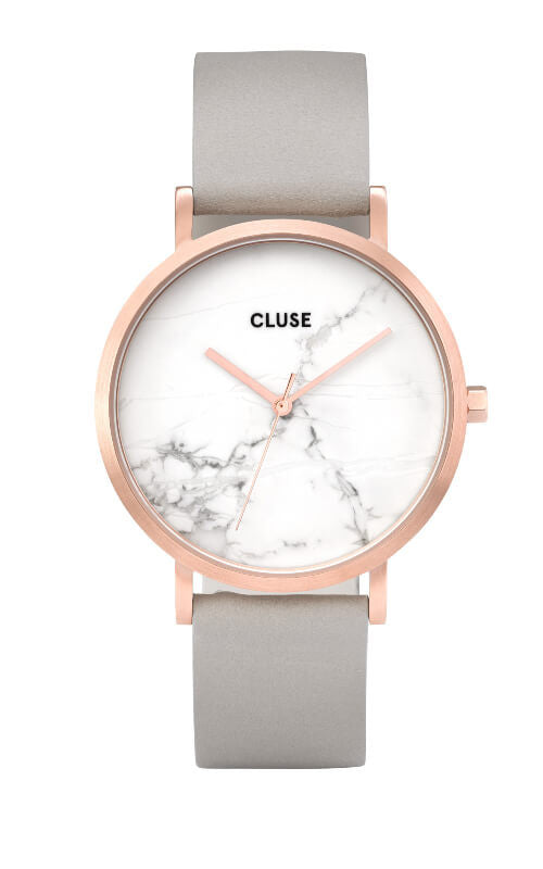 Montre CLUSE La Roche Rose Gold White Marble Grey CL40005 - PRECIOVS