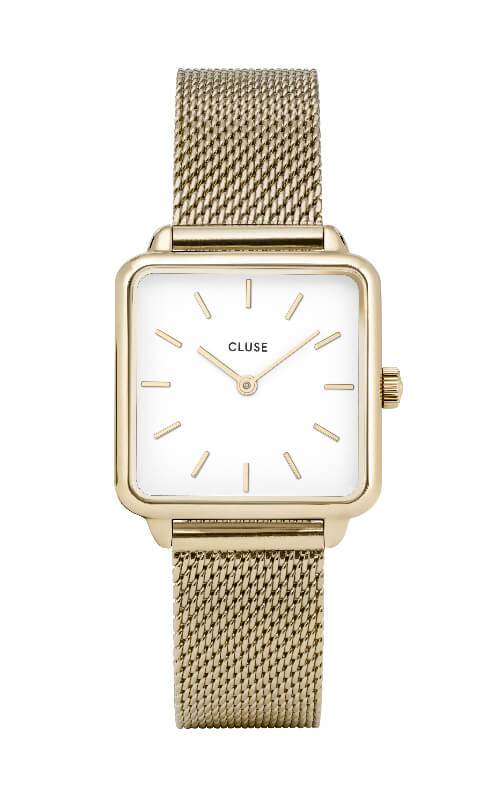 Montre CLUSE La Tétragone Gold Mesh/White CL60002 - PRECIOVS