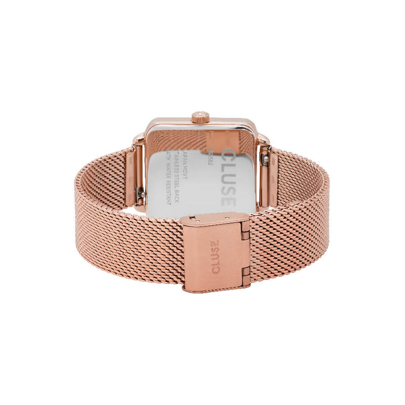 Montre CLUSE La Tétragone Rose Gold Mesh/White CL60003 - PRECIOVS