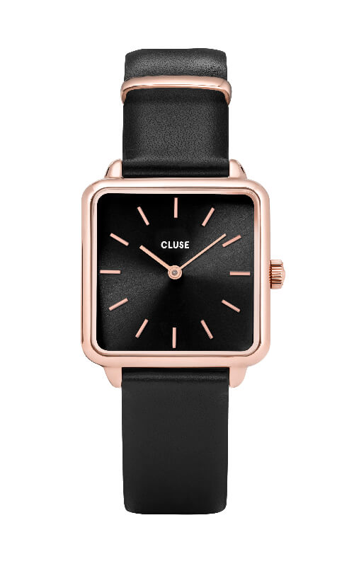 Montre CLUSE La Tétragone Rose Gold Black/Black CL60007 - PRECIOVS