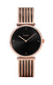 Montre CLUSE Triomphe Mesh Bicolour Rose Gold Black/Black CL61005 - PRECIOVS