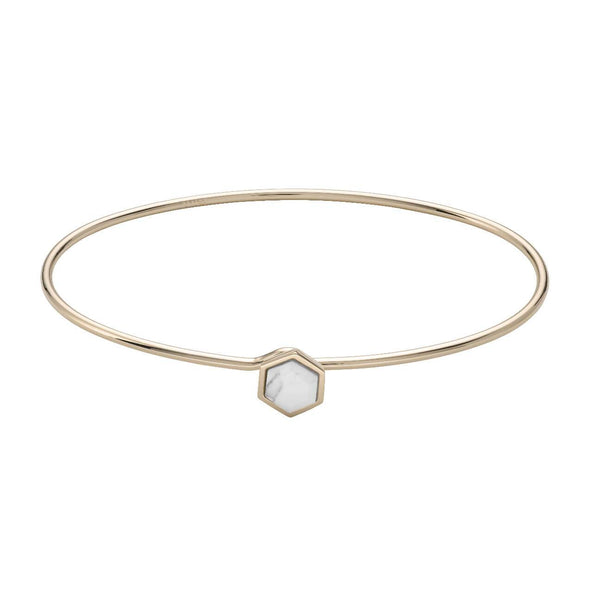 Bracelet jonc CLUSE Idylle Gold Marble Hexagon CLJ11002 - PRECIOVS