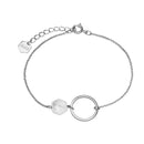 Bracelet CLUSE Idylle Silver Open Circle Marble Hexagon Chain CLJ12008 - PRECIOVS