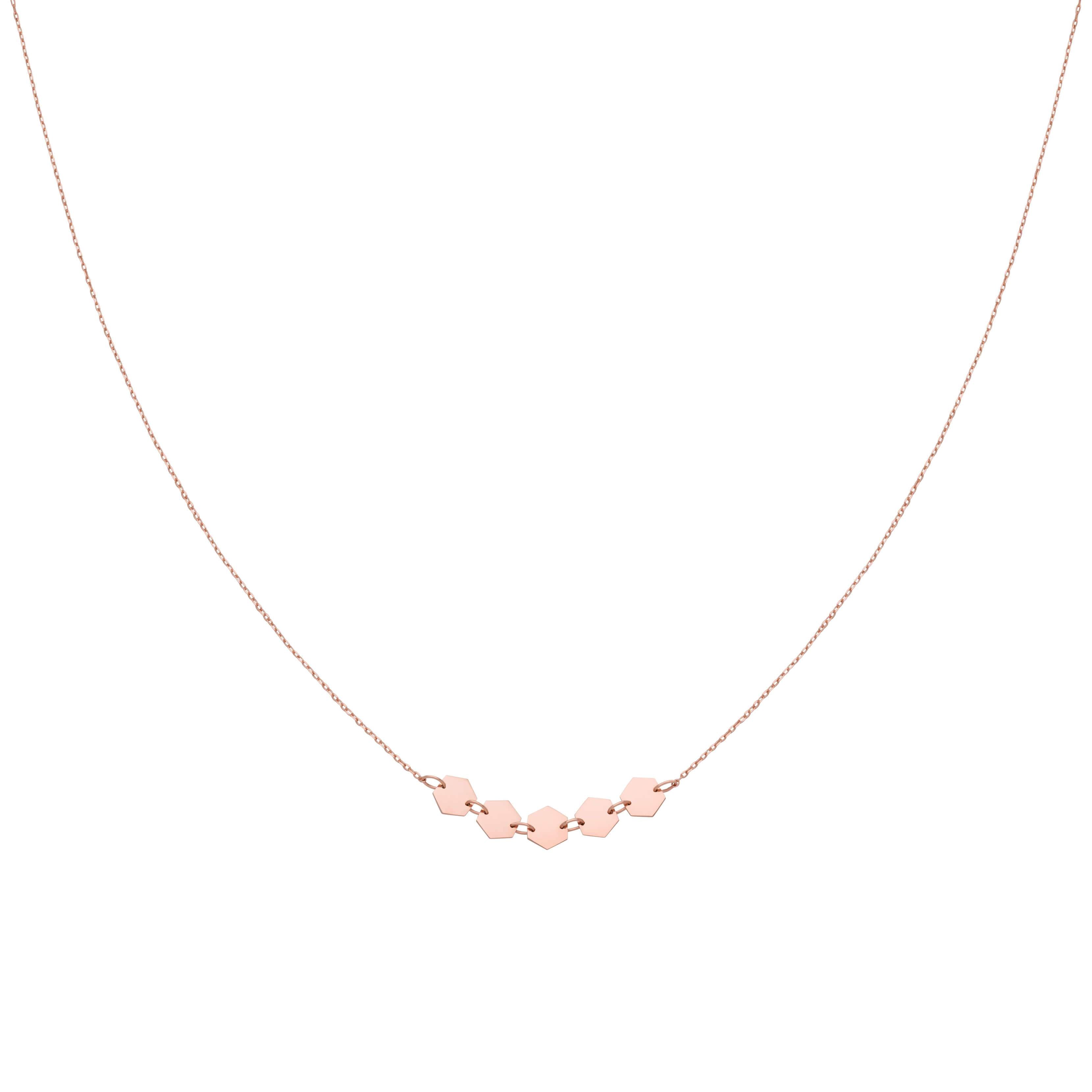 Collier CLUSE Essentielle Rose Gold Hexagons CLJ20001 - PRECIOVS
