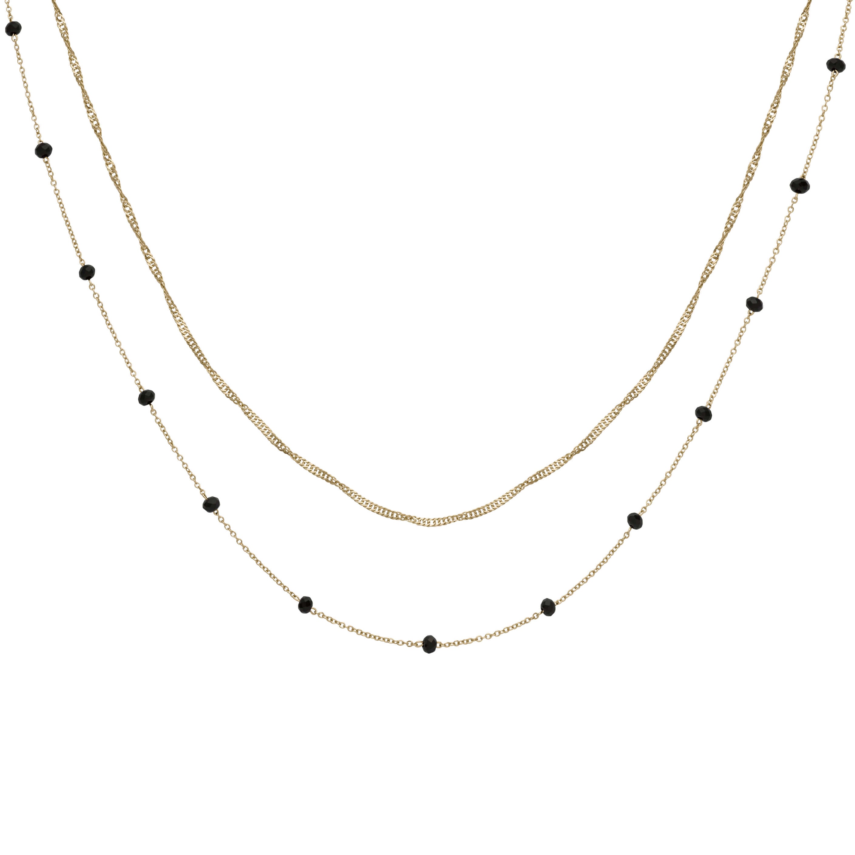 Ensemble de colliers CLUSE Gold avec cristaux noirs CLJ21007 - PRECIOVS