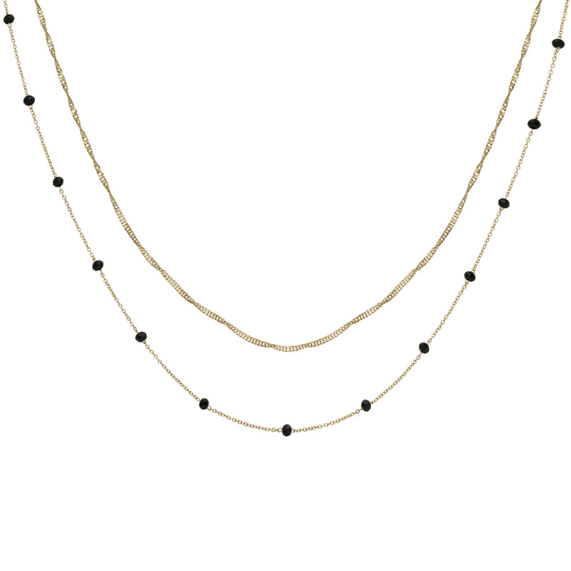 Ensemble de colliers CLUSE Gold avec cristaux noirs CLJ21007 - PRECIOVS