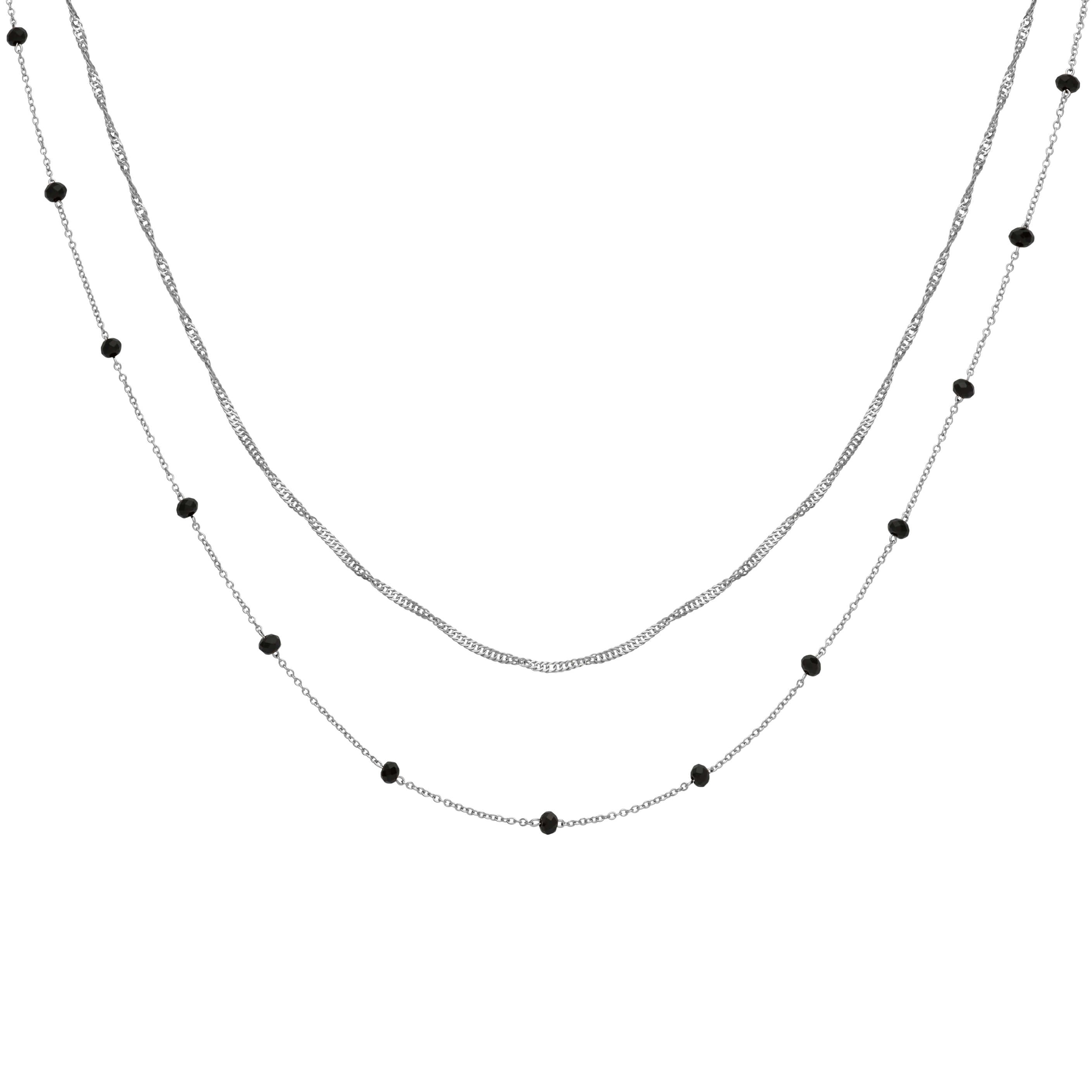 Ensemble de colliers CLUSE Silver avec cristaux noirs CLJ22007 - PRECIOVS