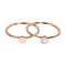 Ensemble de bagues CLUSE Idylle Rose Gold Solid and Marble Hexagon CLJ40001 - PRECIOVS