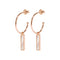 Boucles d'oreilles CLUSE Idylle Rose Gold Marble Bar Hoop CLJ50001 - PRECIOVS