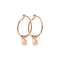 Boucles d'oreilles CLUSE Essentielle Rose Gold Hexagon and Pearl Charm Hoop CLJ50002 - PRECIOVS
