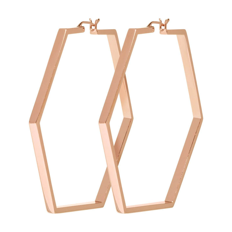 Boucles d'oreilles CLUSE Essentielle Rose Gold Large Hexagonal Hoop CLJ50003 - PRECIOVS