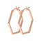 Boucles d'oreilles CLUSE Essentielle Rose Gold Hexagonal Hoop CLJ50004 - PRECIOVS