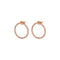 Boucles d'oreilles CLUSE Essentielle Rose Gold Open Circle Embellished Stud CLJ50007 - PRECIOVS