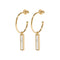 Boucles d'oreilles CLUSE Idylle Gold Marble Bar Hoop CLJ51001 - PRECIOVS