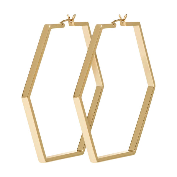 Boucles d'oreilles CLUSE Essentielle Gold Large Hexagonal Hoop CLJ51003 - PRECIOVS