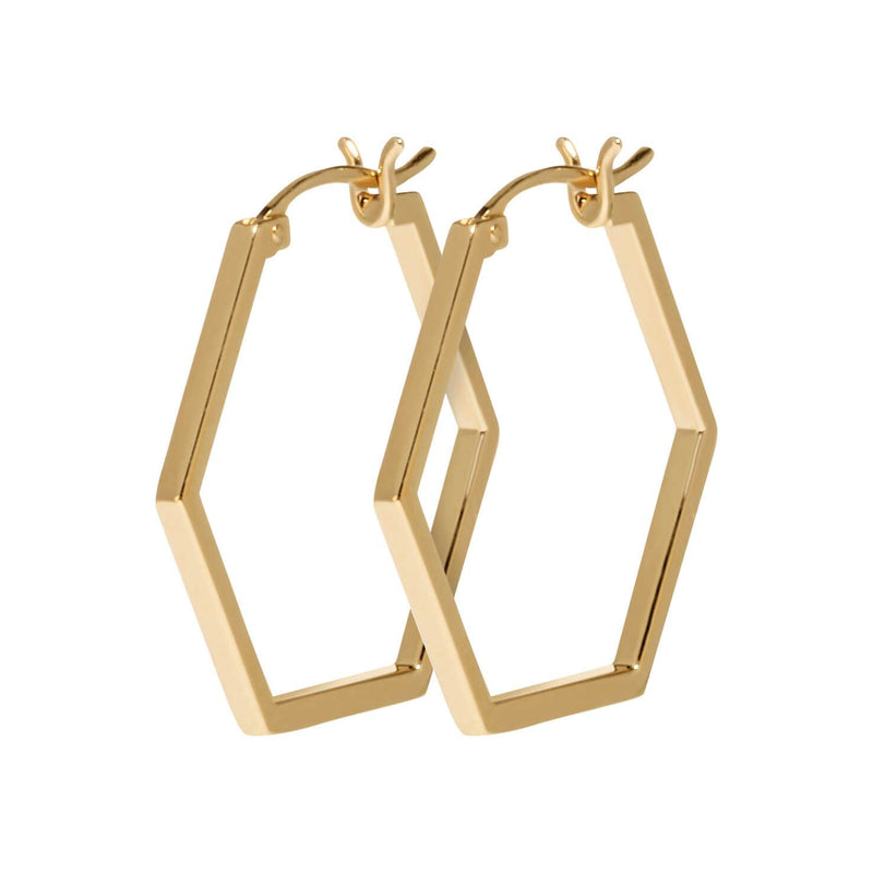 Boucles d'oreilles CLUSE Essentielle Gold Hexagonal Hoop CLJ51004 - PRECIOVS