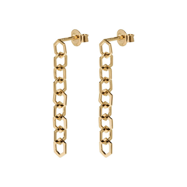 Boucles d'oreilles CLUSE Essentielle Gold Open Hexagons Chain CLJ51009 - PRECIOVS