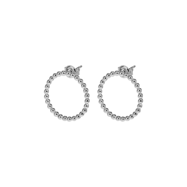 Boucles d'oreilles CLUSE Essentielle Silver Open Circle Embellished Stud CLJ52007 - PRECIOVS