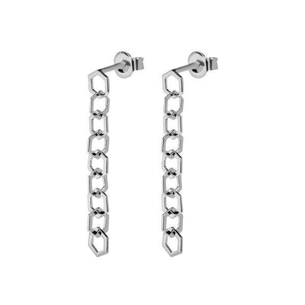 Boucles d'oreilles CLUSE Essentielle Silver Open Hexagons Chain CLJ52009 - PRECIOVS