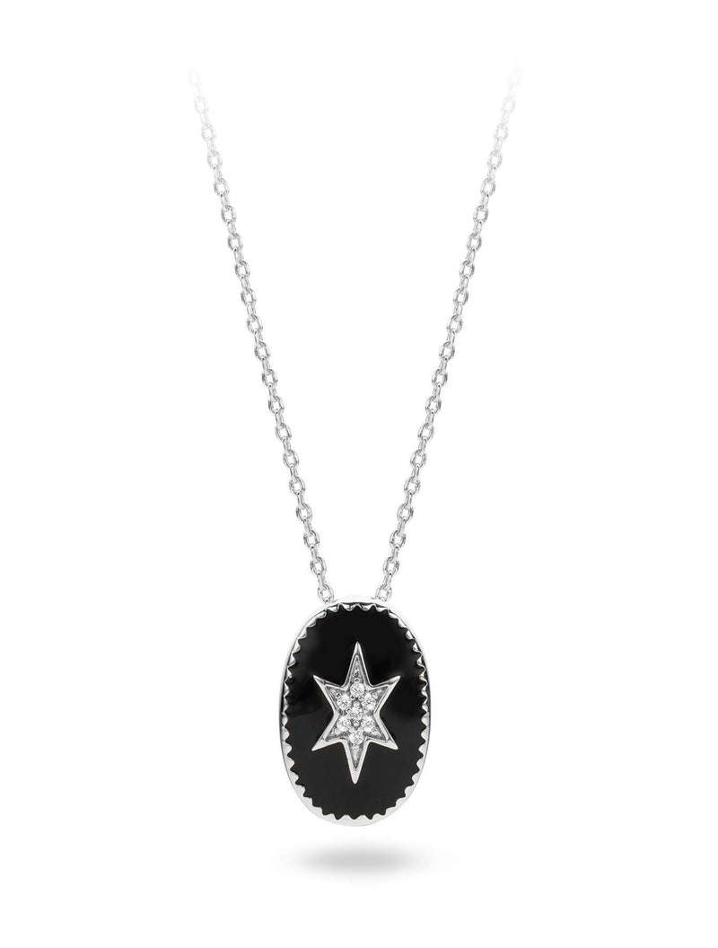 Collier MYA BAY Collier étoile du nord , émaillée noir CO-14.S - PRECIOVS