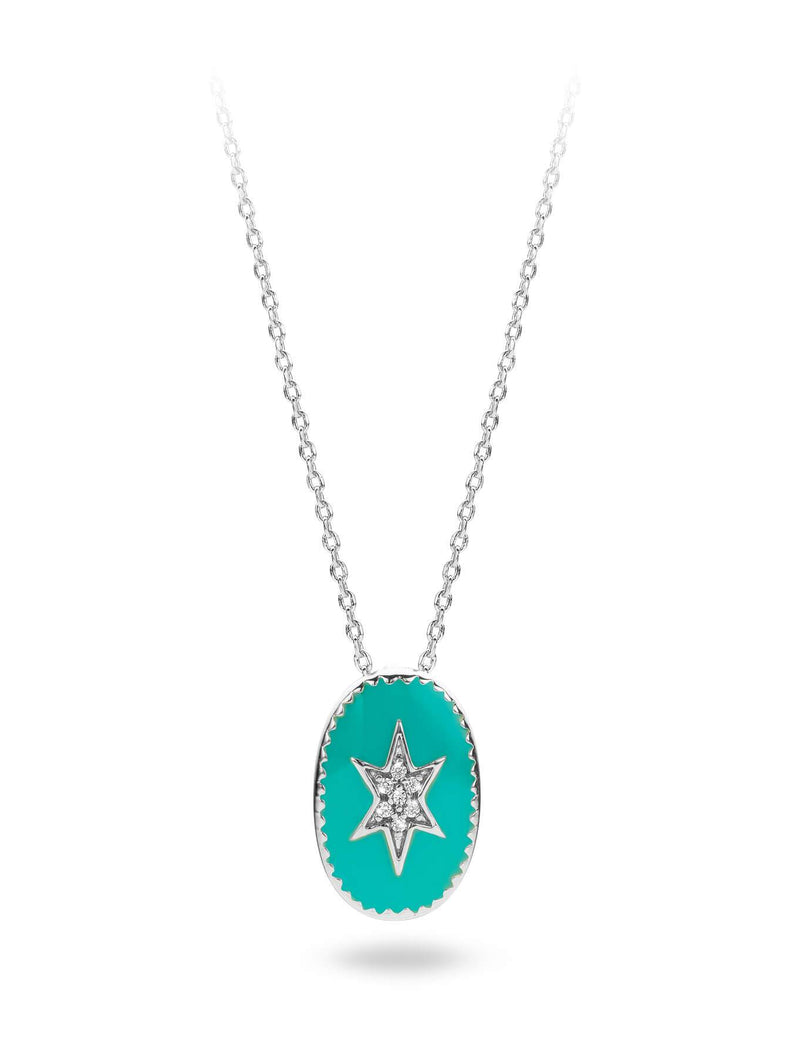 Collier MYA BAY Collier étoile du nord , émaillée turquoise CO-16.S - PRECIOVS