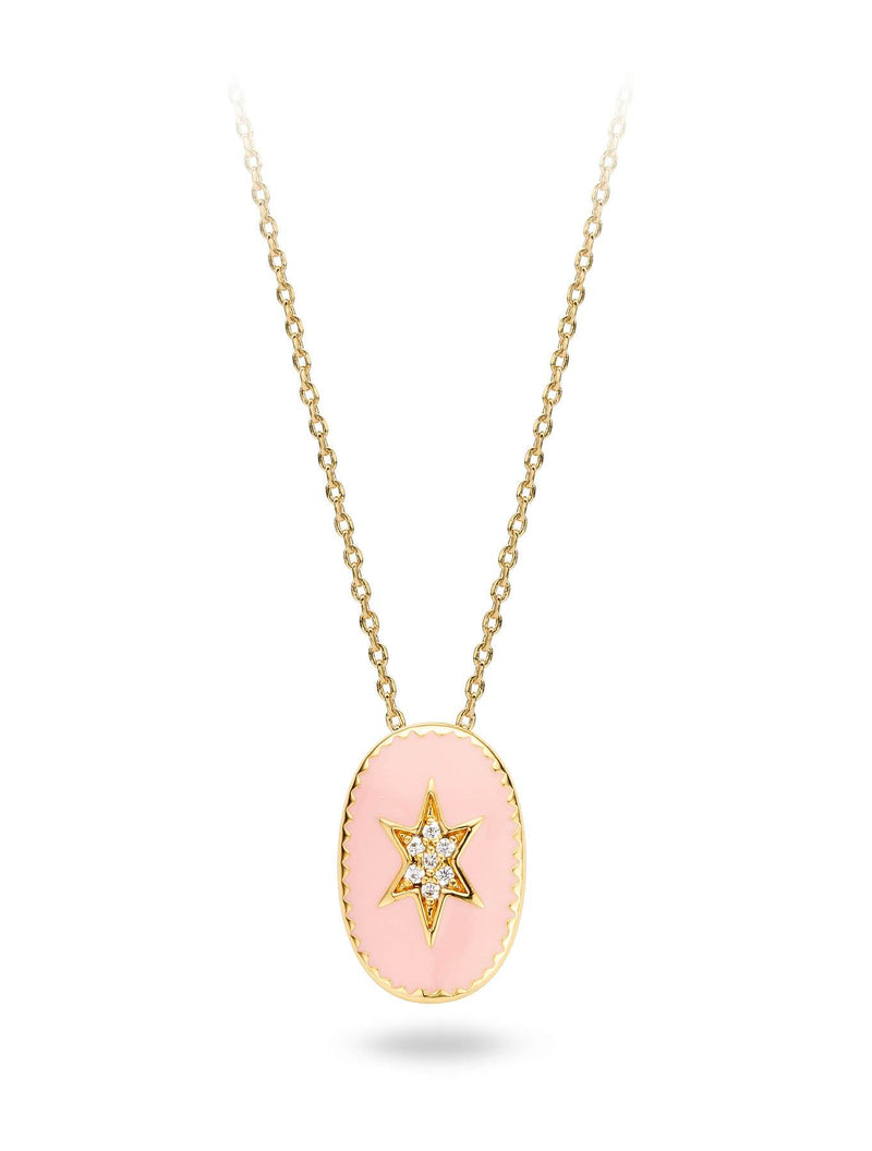 Collier MYA BAY Collier étoile du nord , émaillée rose CO-17.G - PRECIOVS