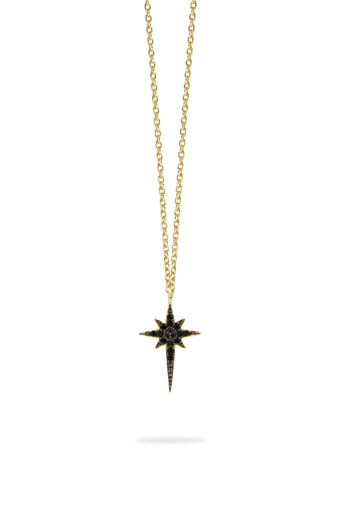 Collier MYA BAY Comète full - Pierres noires CO-27.G - PRECIOVS
