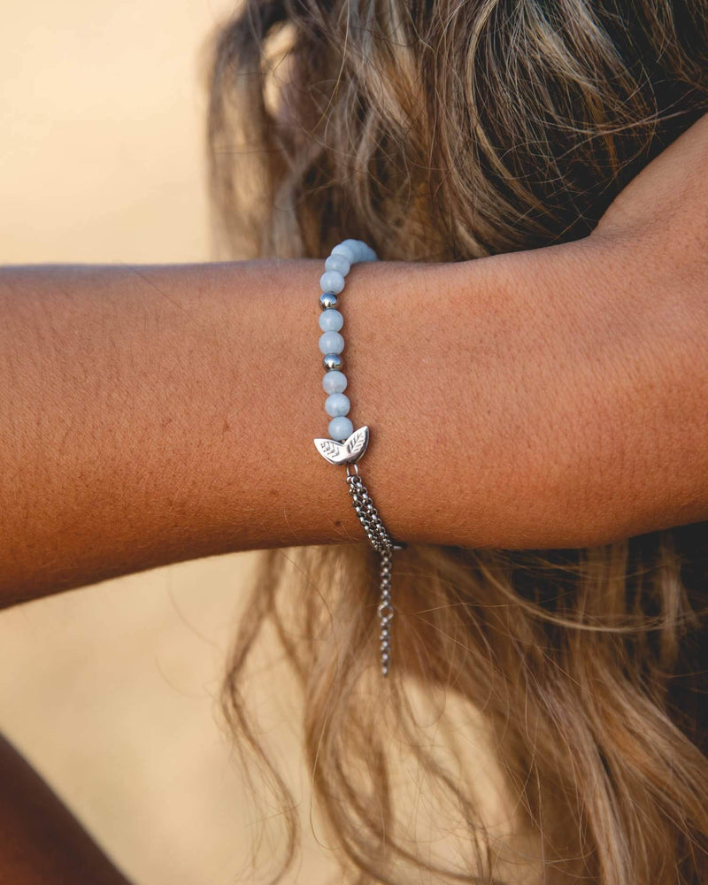 Bracelet Didyma par Gemini Chania Blue en pierres naturelles aigue-marine - PRECIOVS