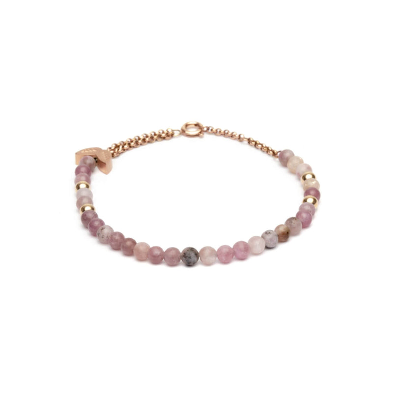 Bracelet Didyma par Gemini Chania Purple en pierres naturelles lépidolite - PRECIOVS