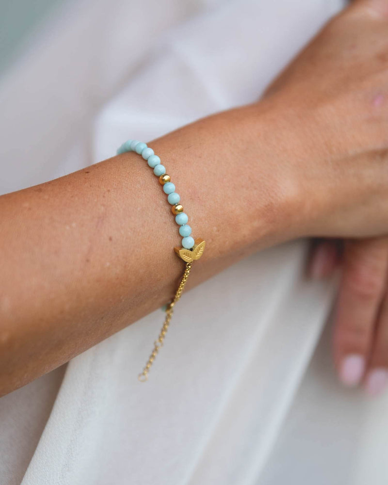 Bracelet Didyma par Gemini Chania Turquoise en pierres naturelles amazonite - PRECIOVS