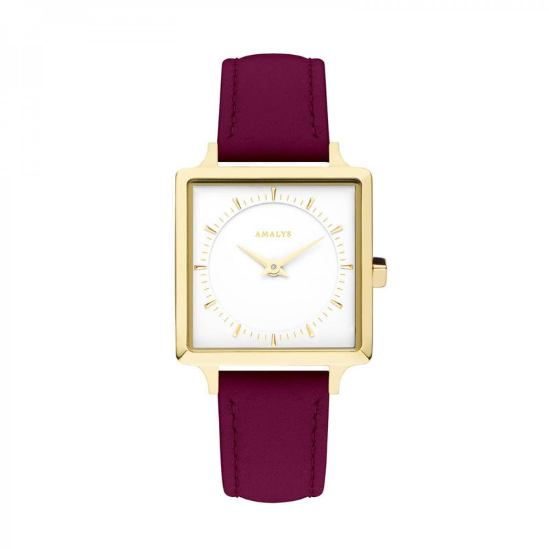 Montre Amalys Clara Gold/White Framboise - PRECIOVS