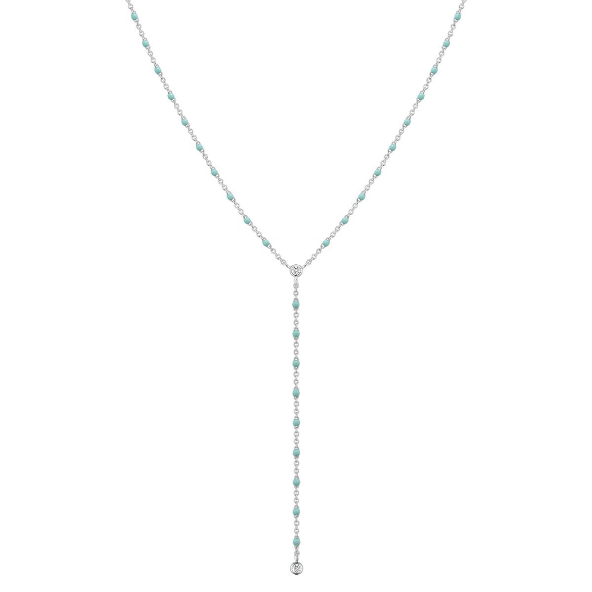 Collier I.Ma.Gi.N Jewels Co elegane enamel turquoise Argent - PRECIOVS
