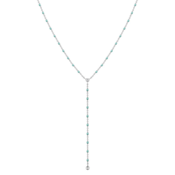 Collier I.Ma.Gi.N Jewels Co elegane enamel turquoise Argent - PRECIOVS