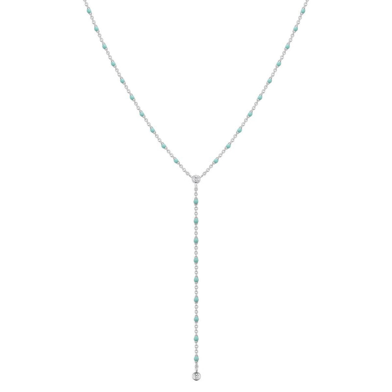 Collier I.Ma.Gi.N Jewels Co elegane enamel turquoise Argent - PRECIOVS