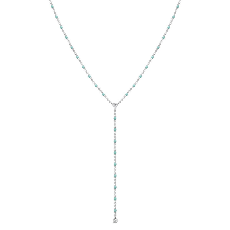 Collier I.Ma.Gi.N Jewels Co elegane enamel turquoise Argent - PRECIOVS