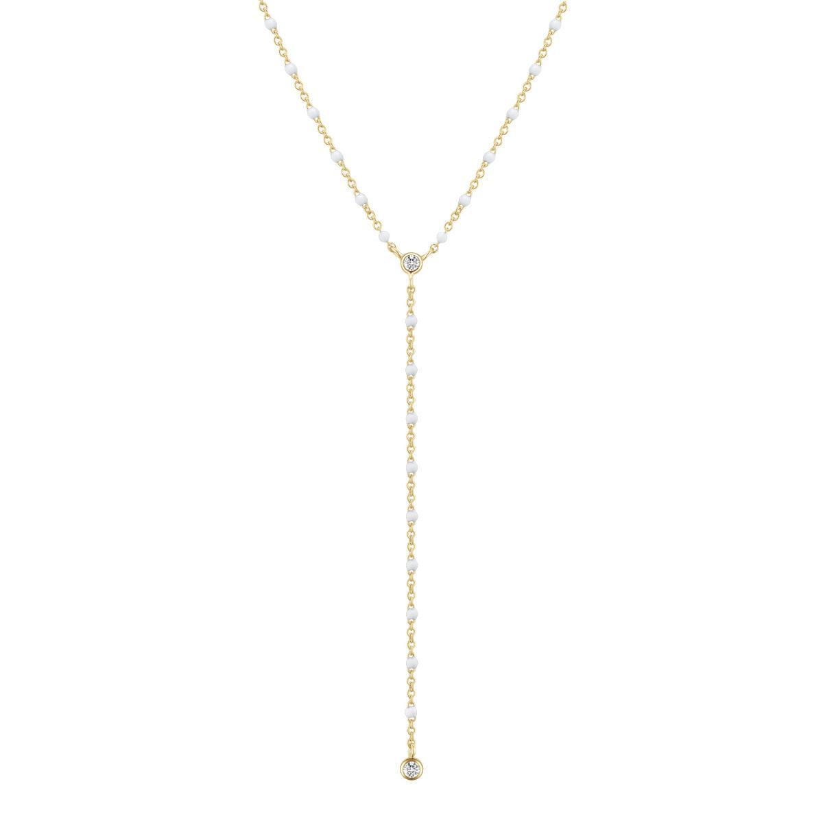 Collier I.Ma.Gi.N Jewels Co elegane enamel white Or Jaune - PRECIOVS