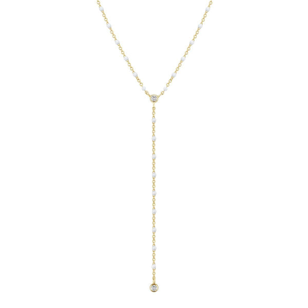 Collier I.Ma.Gi.N Jewels Co elegane enamel white Or Jaune - PRECIOVS