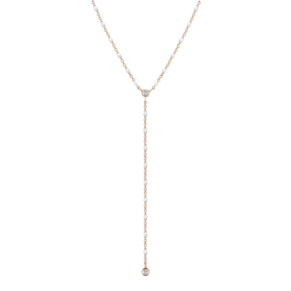 Collier I.Ma.Gi.N Jewels Co elegance enamel white Rose Gold - PRECIOVS