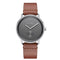 Montre Paul Hewitt Breakwater Line Iron Grey Acier Inoxydable Bracelet Cuir Mid Brown - PRECIOVS