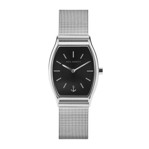 Montre Paul Hewitt Modern Edge Line Black Sunray Acier Inoxydable Bande Mesh - PRECIOVS